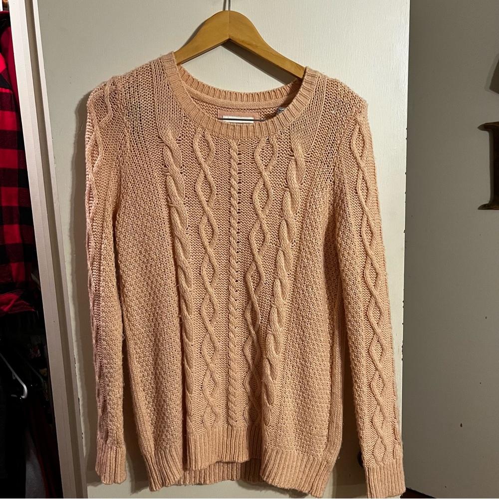 Baby pink cable knit sweater